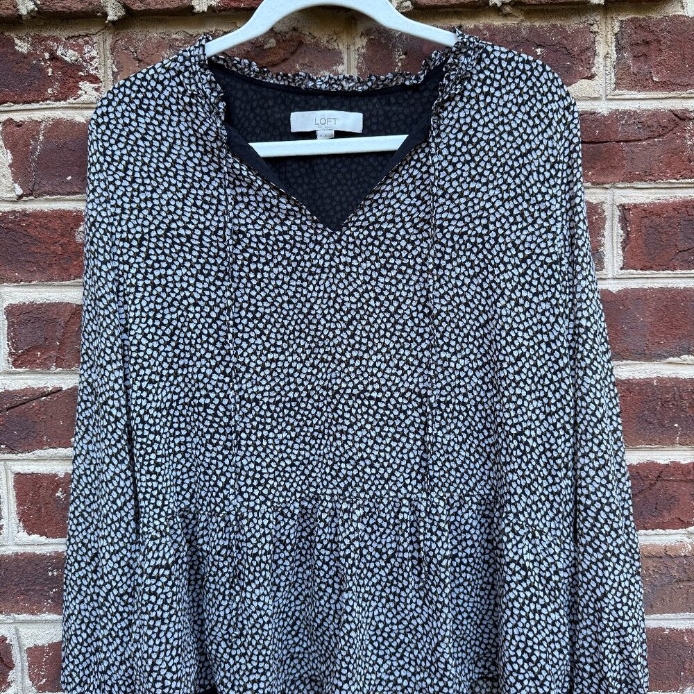 Loft Patterned Long Sleeve Blouse